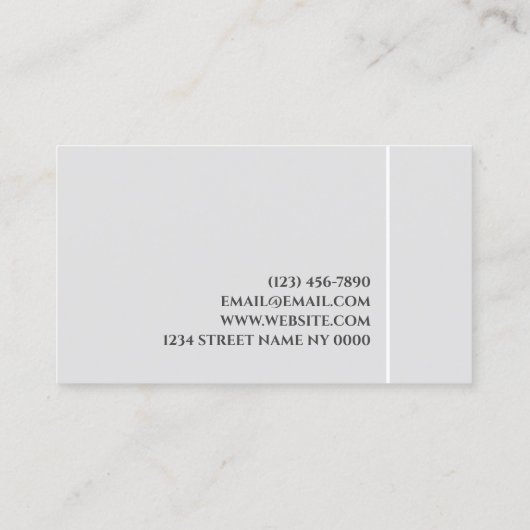 Ästhetischer Nurjektor Kosmetischer Chirurg Visitenkarte (Rückseite)