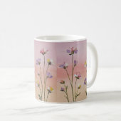 Ästhetischer Pastell-Wildblumen-Botanik-Kaffeebech Kaffeetasse (VorderseiteRechts)