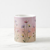 Ästhetischer Pastell-Wildblumen-Botanik-Kaffeebech Kaffeetasse (Mittel)