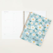 Ästhetischer Pastellblauer Blumen Custom Name Plan Planer (Anzeige)