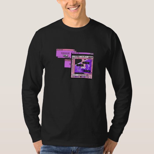 Ästhetischer PC-Browser Vaporwave Traurige Illustr T-Shirt (Vorderseite)
