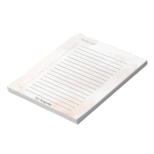 Ästhetischer Personalisierter Name Tearaway Notepa Notizblock (Rotiert)