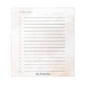 Ästhetischer Personalisierter Name Tearaway Notepa Notizblock (Vorderseite)