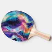 Ästhetischer Regenbogen-Glitzer-Agitiermuster Mono Tischtennis Schläger (Seitenansicht)