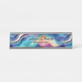 Ästhetischer Regenbogen-Glitzer Schreibtischnamensplakette (Vorderseite )