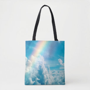 Ästhetischer Regenbogen und Wolken Tasche