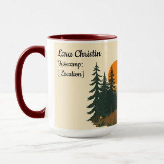 Ästhetischer Retro-Wanderclub personalisiertes Ges Tasse