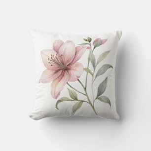 Ästhetischer Rosa Blumen Kissenbezug Kissen