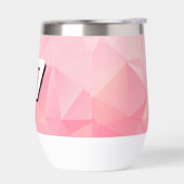 Ästhetischer Rosa Geometrischer Polygon Moderner M (Links)