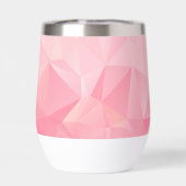 Ästhetischer Rosa Geometrischer Polygon Moderner M (Rückseite)