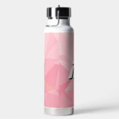 Ästhetischer Rosa Geometrischer Polygon Moderner M Trinkflasche (rechts)
