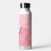 Ästhetischer Rosa Geometrischer Polygon Moderner M Trinkflasche (Links)