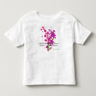 Ästhetischer rosa Kirschblütenzweig Kleinkind T-shirt