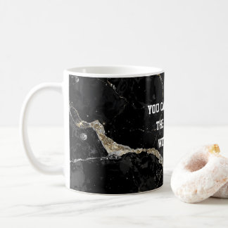 Ästhetischer Schwarz-Gold-Kintsugi mit subtiler Hu Kaffeetasse