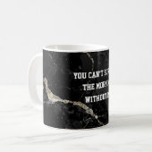 Ästhetischer Schwarz-Gold-Kintsugi mit subtiler Hu Kaffeetasse (Vorderseite Links)