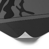 Ästhetischer Schwarzer Mann mit harter schwarz-wei Poster (Ecke)