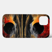Ästhetischer Schwarzer Mond Abstrakter Kosmos Case-Mate iPhone Hülle (Rückseite (Horizontal))