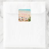 Ästhetischer Strand Sommer Türkis Aufkleber (Tasche)