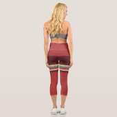 Ästhetischer Streifen Capri Leggings (Rückseite)
