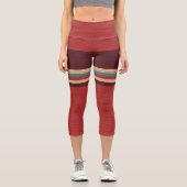 Ästhetischer Streifen Capri Leggings (Vorderseite)