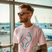 Ästhetischer T - Shirt - Stilvolle Deer Horn Tee