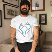 Ästhetischer T - Shirt - Stilvolle Deer Horn Tee