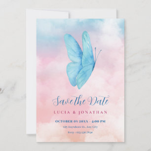 Ästhetischer traumhafter Schmetterlings-Hochzeit  Save The Date