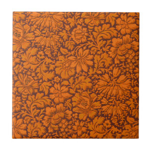 Ästhetischer Vintage-Blumenprint überall Fliese