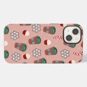Ästhetischer Weihnachtsmisteltee-Kaffee iPhone Hülle (Rückseite (Horizontal))