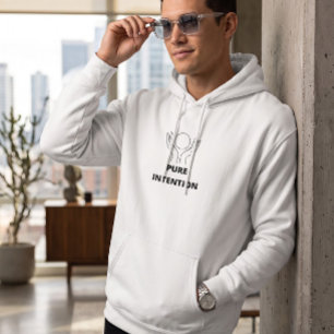 Ästhetischer Weiße Grafik-Hoodie mit reiner Absich Hoodie