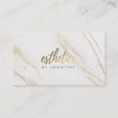 Ästhetischer weißer Marmorboden Terminkarte (Vorderseite)