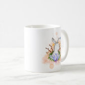 Ästhetischer Whimsy Charm Wasserfarben Bunny Egg P Kaffeetasse (VorderseiteRechts)