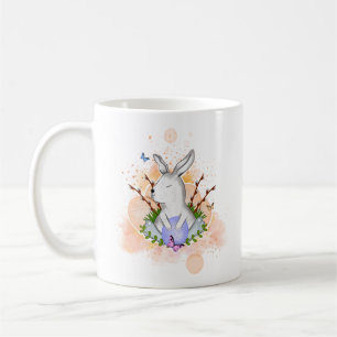 Ästhetischer Whimsy Charm Wasserfarben Bunny Egg P Kaffeetasse
