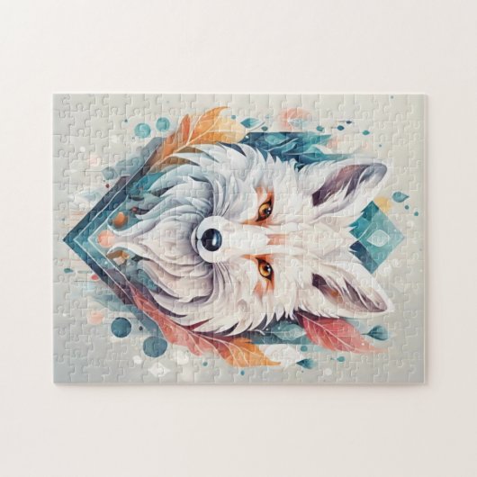 Ästhetischer White Fox Puzzle (Horizontal)
