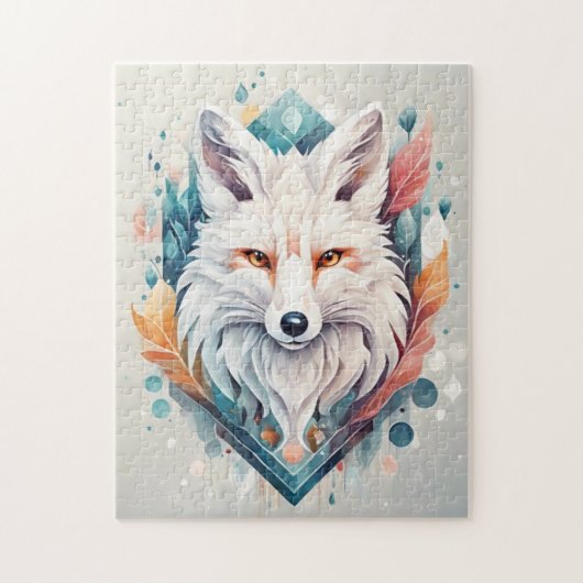 Ästhetischer White Fox Puzzle (Vertikal)