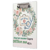 Ästhetischer Wildblumen- & Erste-Hilfe-Kit-Kunst Klemmbrett (Links)