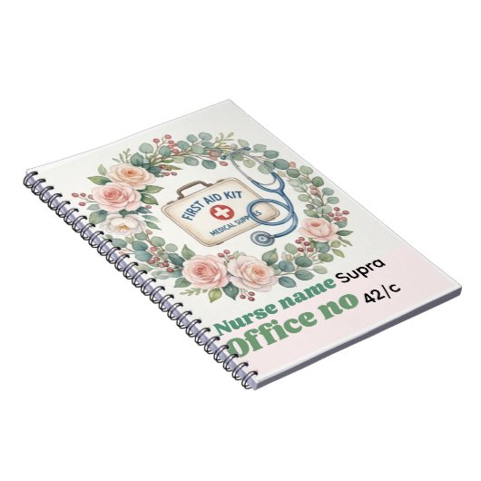 Ästhetischer Wildblumen- & Erste-Hilfe-Kit-Kunst Notizblock (Rechte Seite)