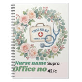 Ästhetischer Wildblumen- & Erste-Hilfe-Kit-Kunst Notizblock (Vorderseite)