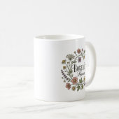 Ästhetischer Wildblumenkranz Kaffeetasse (VorderseiteRechts)
