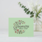 Ästhetischer Wildblumenkranz Postkarte (Stehend Vorderseite)