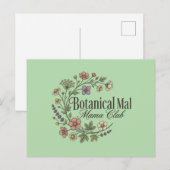 Ästhetischer Wildblumenkranz Postkarte (Vorne/Hinten)