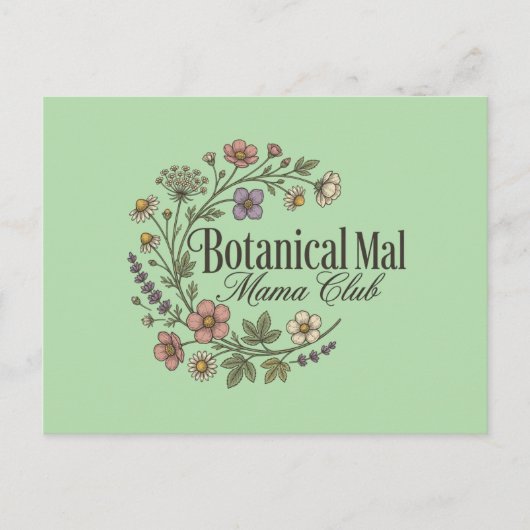 Ästhetischer Wildblumenkranz Postkarte (Vorderseite)