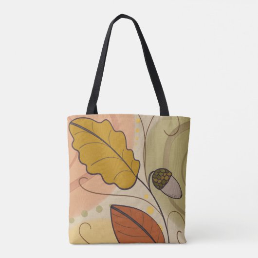 Ästhetisches abstraktes Design Herbst Tasche (Rückseite)