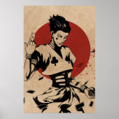 Ästhetisches Anime-Narr mit Spielkarten Poster (Vorne)