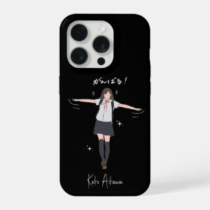 Ästhetisches Anime-Uniform-Mädchen Anpassbar iPhone 15 Pro Hülle