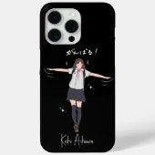 Ästhetisches Anime-Uniformmädchen Anpassbar Case-Mate iPhone Hülle (Rückseite)
