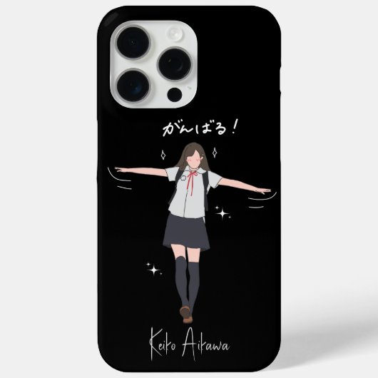 Ästhetisches Anime-Uniformmädchen Anpassbar Case-Mate iPhone Hülle (Rückseite)