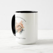 Ästhetisches Aquarell-Boho-Geschenk zum ersten Vat Tasse (Vorderseite Links)