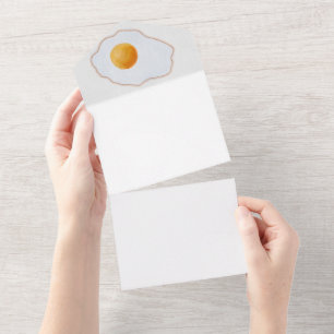 Ästhetisches Aquarell Spiegelei Minimalistische Ku All In One Einladung
