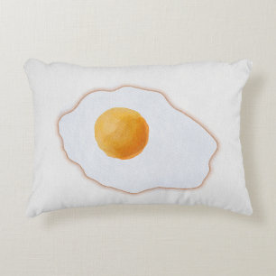 Ästhetisches Aquarell Spiegelei Minimalistische Ku Dekokissen
